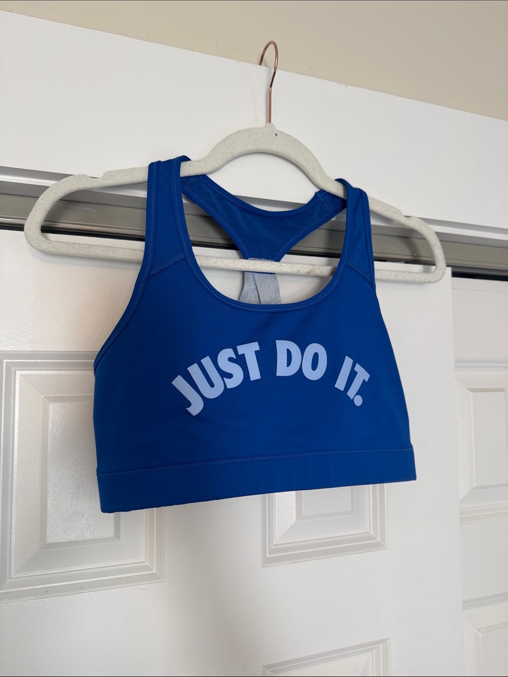 Nike Blue 'Just Do It.' Sports Bra
